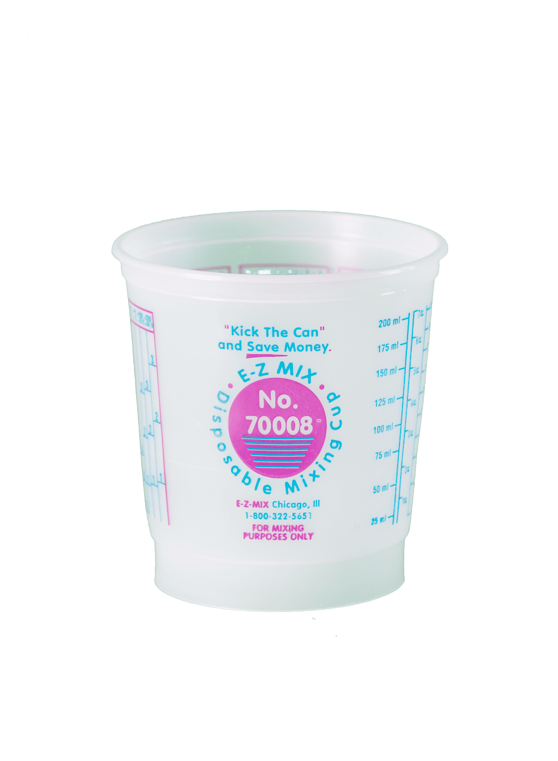 E Z Mix 70008 - 1/2 Pint Plastic Mixing Cups Box of 100